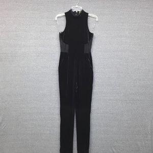 Black Velvet Jumpsuit NEW Medium L